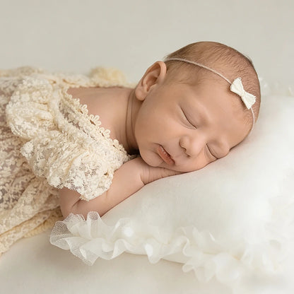 Lace Ruffle Romper Baby Off Shoulder Bodysuit Girl Vintage