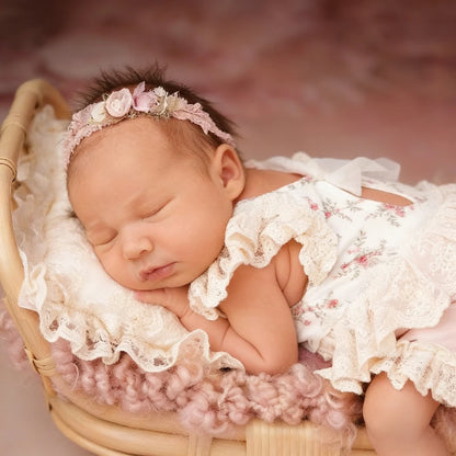 Floral Lace Tutu Romper Newborn Girl Baby Dress Ruffle Bodysuit