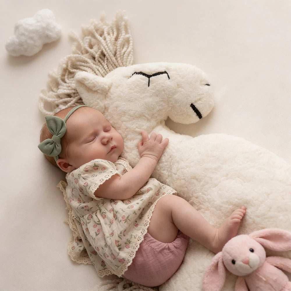 Baby Girl Boho Floral Lace Dress Vintage Cream Print Newborn Newborn Set