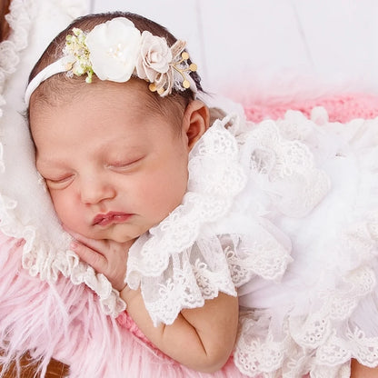 Girl Lace Romper Clothing Baby White Princess Studio Costume Bodysuit