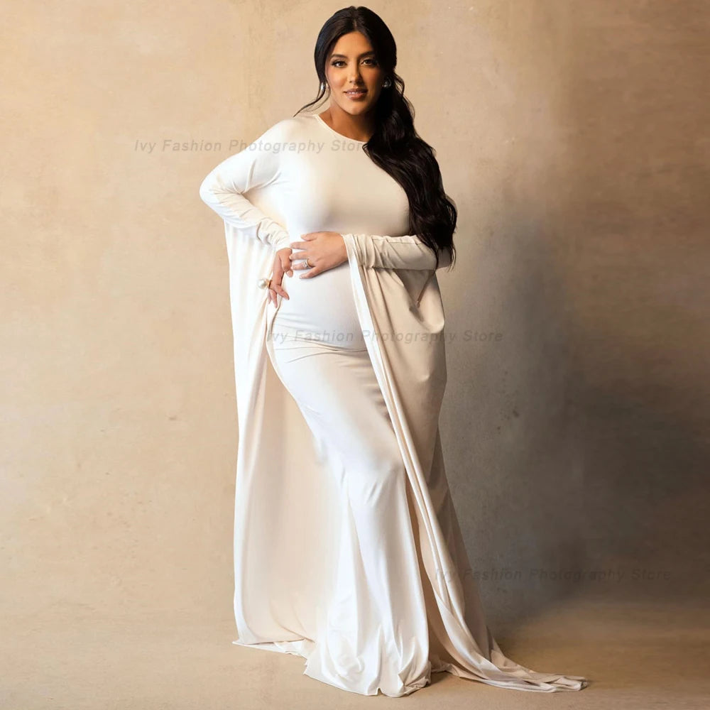 Maternity Dress Elastic Bat Shirt Suitable Taking Photos Family Party Goddess