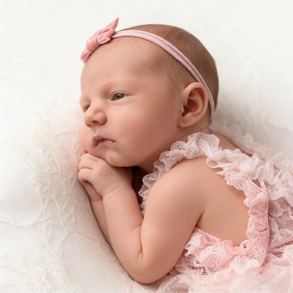 Baby Girl Pink Lace Ruffle Romper Princess