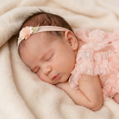 Polka Dot Tulle Tutu Dress Ruffle Shoulder Baby Girl Newborn Newborn Set