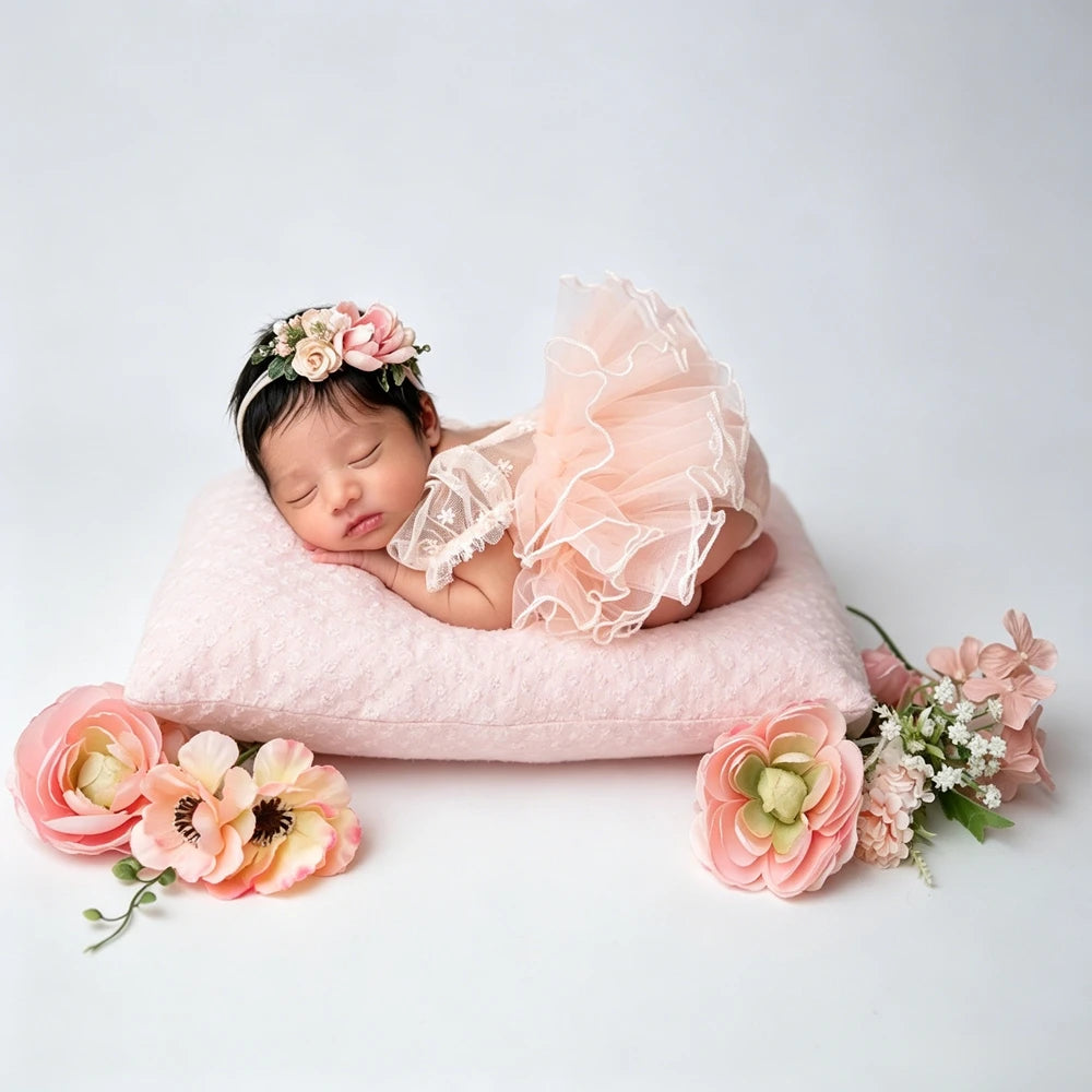Girl Lace Romper Ruffle Sleeve Backless Baby Jumpsuit Costume