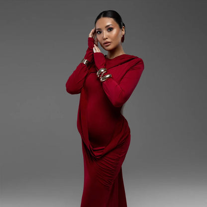 Maternity Photoshoot Dress | Maternity Dresses Photoshoot Backless Solid Color Dress Baby Shower Clothes For Pregnant Woman Evening Party Elegant Gown Studio Gown