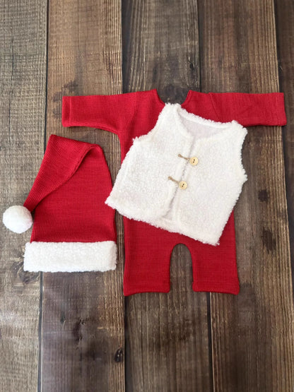 Christmas Baby Santa 3pcs Set Costume Xmas