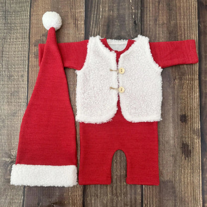 Christmas Baby Santa 3pcs Set Costume Xmas