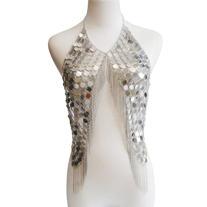 Maternity Sequins Suspender Top