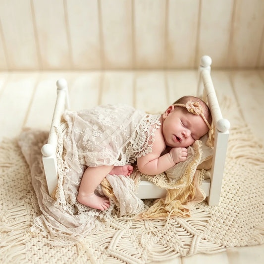 Baby Lace Veil Wrap Set Floral Trim