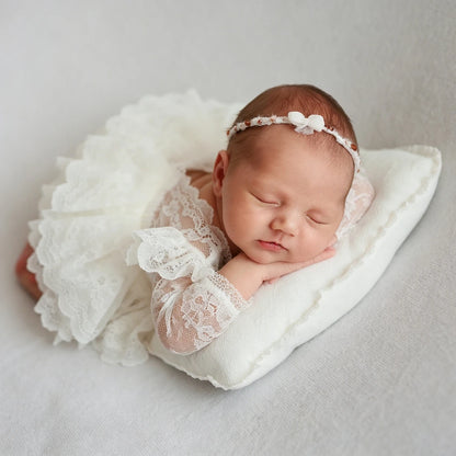 Girl White Lace Romper Clothing Baby Princess Tutu Dress