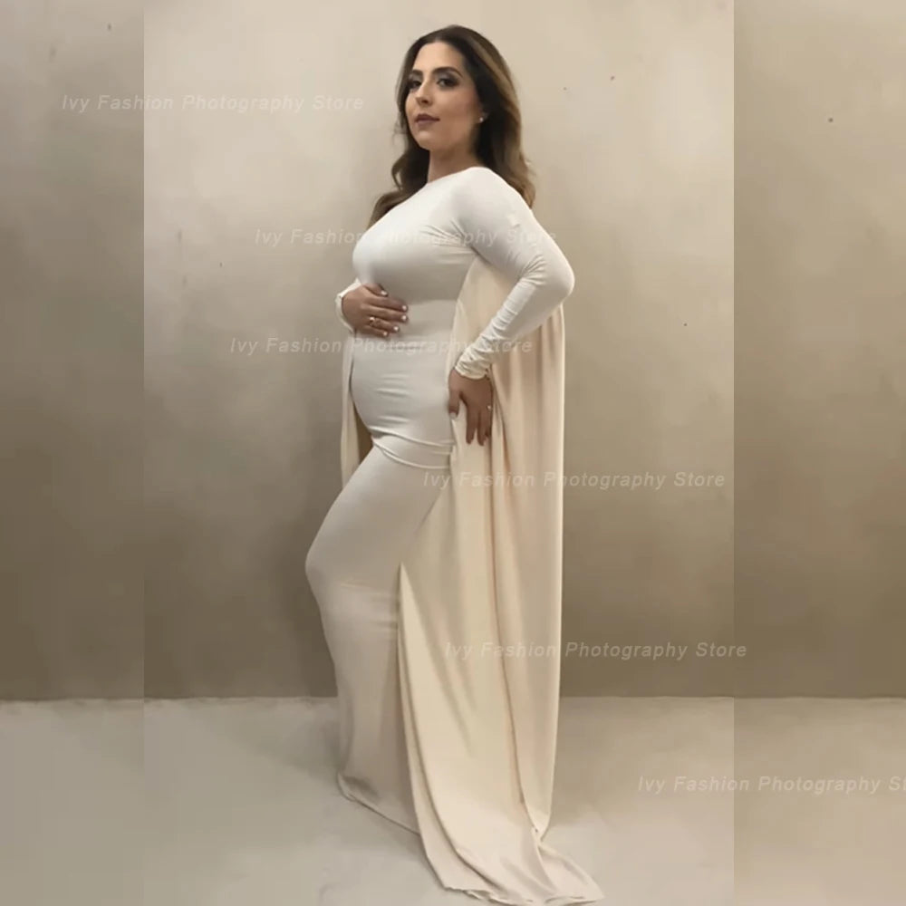 Maternity Dress Elastic Bat Shirt Suitable Taking Photos Family Party Goddess