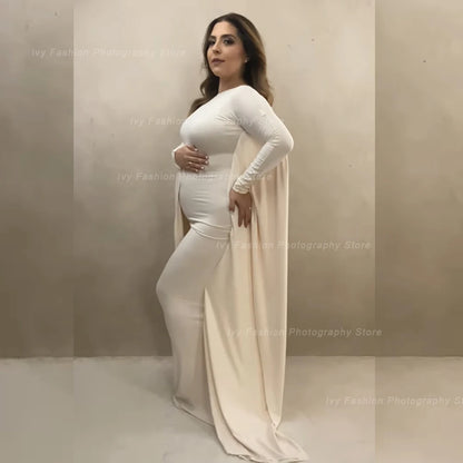 Maternity Dress Elastic Bat Shirt Suitable Taking Photos Family Party Goddess