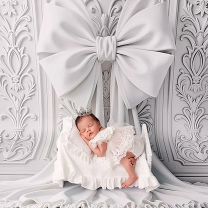White Lace Ruffle Romper Baby Bodysuit Girl Vintage Pillow Wrap