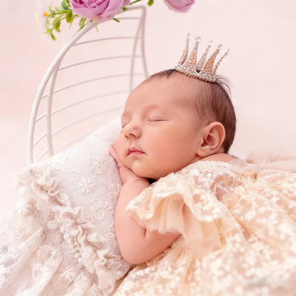 Newborn Knit Romper | Newborn Baby Girl Lace Tutu Romper Photography Outfit Princess Bodysuit Infant Photo Shoot Baby Costume Newborn Lace Dress Photo Outfit