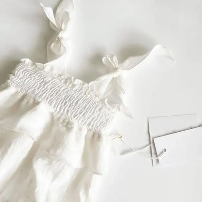 Newborn White Ruffle Romper Bow Headband Baby Photo Costume Maternity Family Shoot