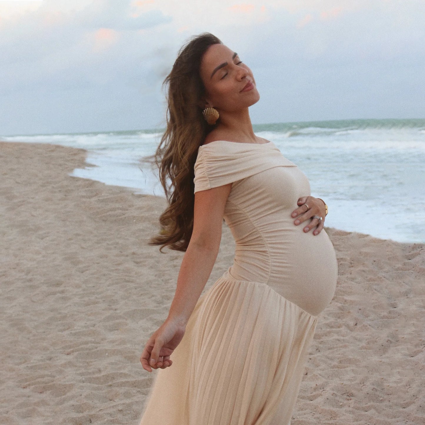 Maternity Photoshoot Dress | Maternity Dress Photoshoot Sleeveless Gown Pregnancy Photo Props pregnant women Summer Dresses for pregnant baby shower ? Studio Gown