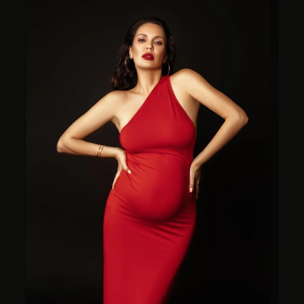 Maternity Baby Showers Elegant Slim Fit Sleeveless Dress