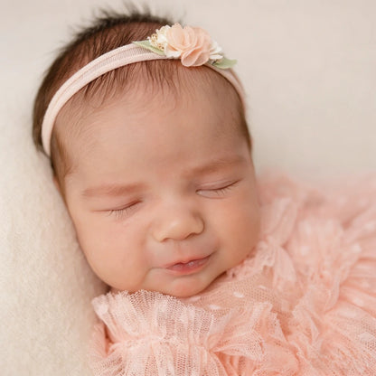 Polka Dot Tulle Tutu Dress Ruffle Shoulder Baby Girl Newborn Newborn Set