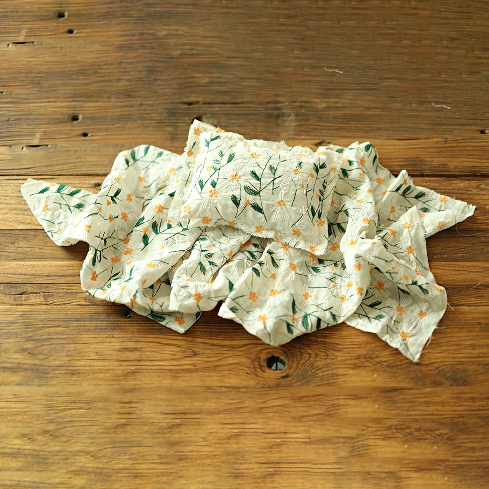 Daisy Floral Muslin Swaddle Blanket Baby Wrap Studio