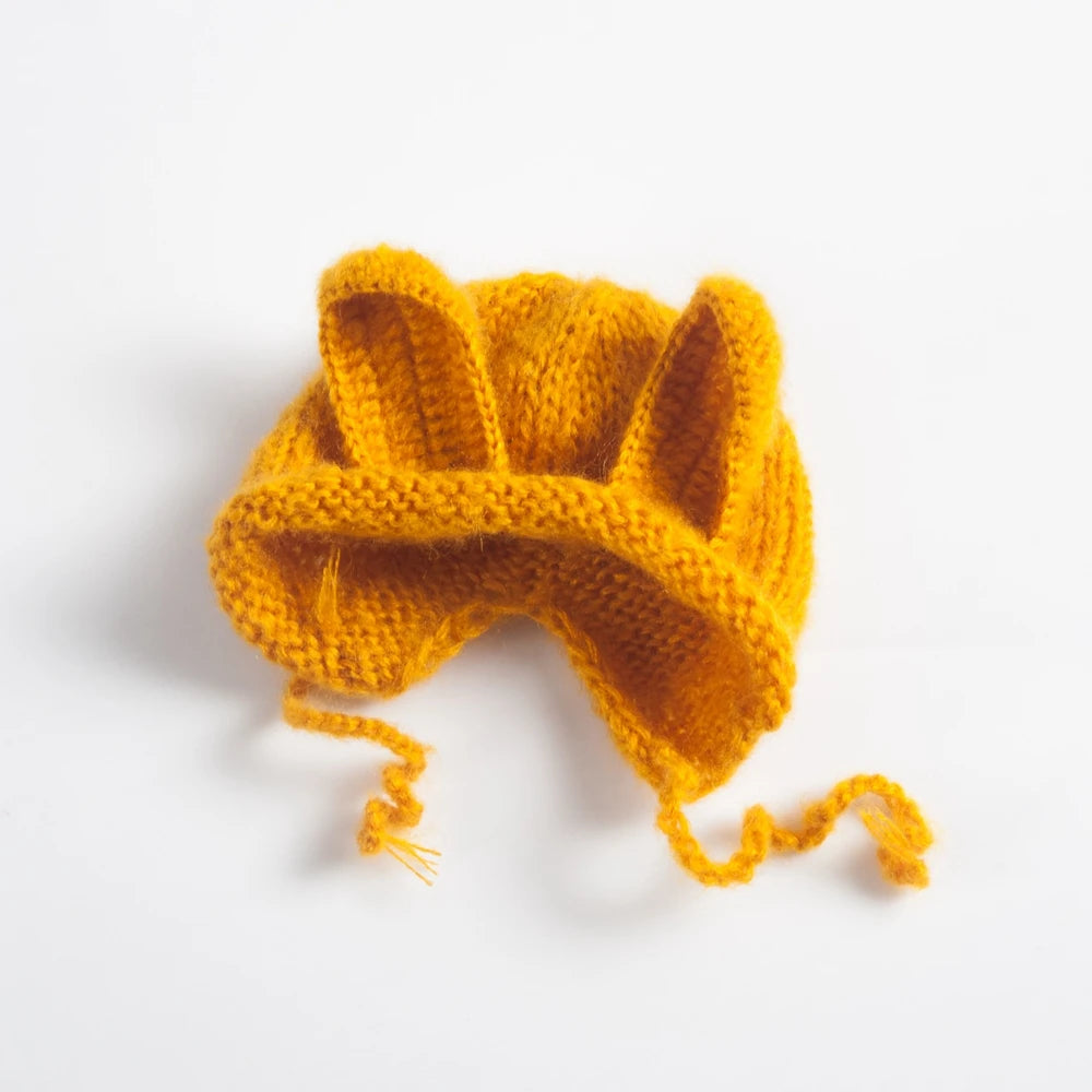 Rabbit Knit Baby Set Photo Costume Bunny Hat Doll Newborn