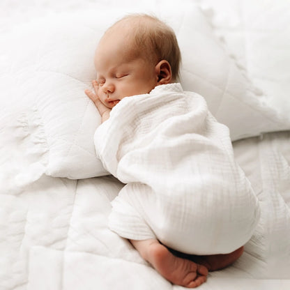 White Muslin Romper Baby Cotton Sleep Sack Studio Costume