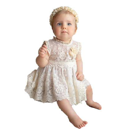 Baby Girls Romper Dress Casual Floral Embroidery Mesh Jumpsuit Princess Playsuit Newborn Boutique Cloth Studio