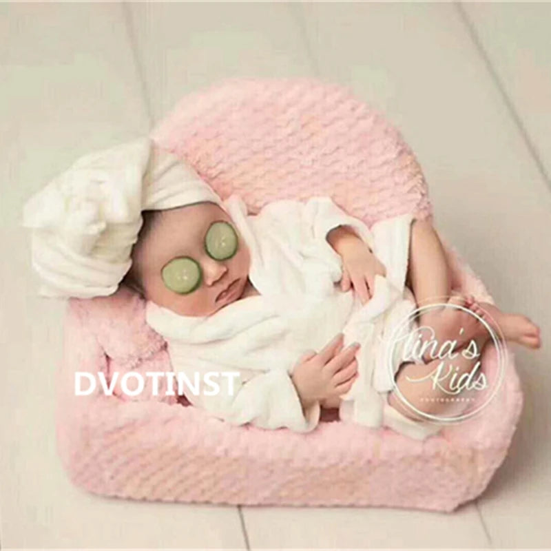 Newborn Baby Photography Props Scarf Bathrobes 2pcs Set Leopard Costume Shooting Photo Prop Shower Gift Accessories