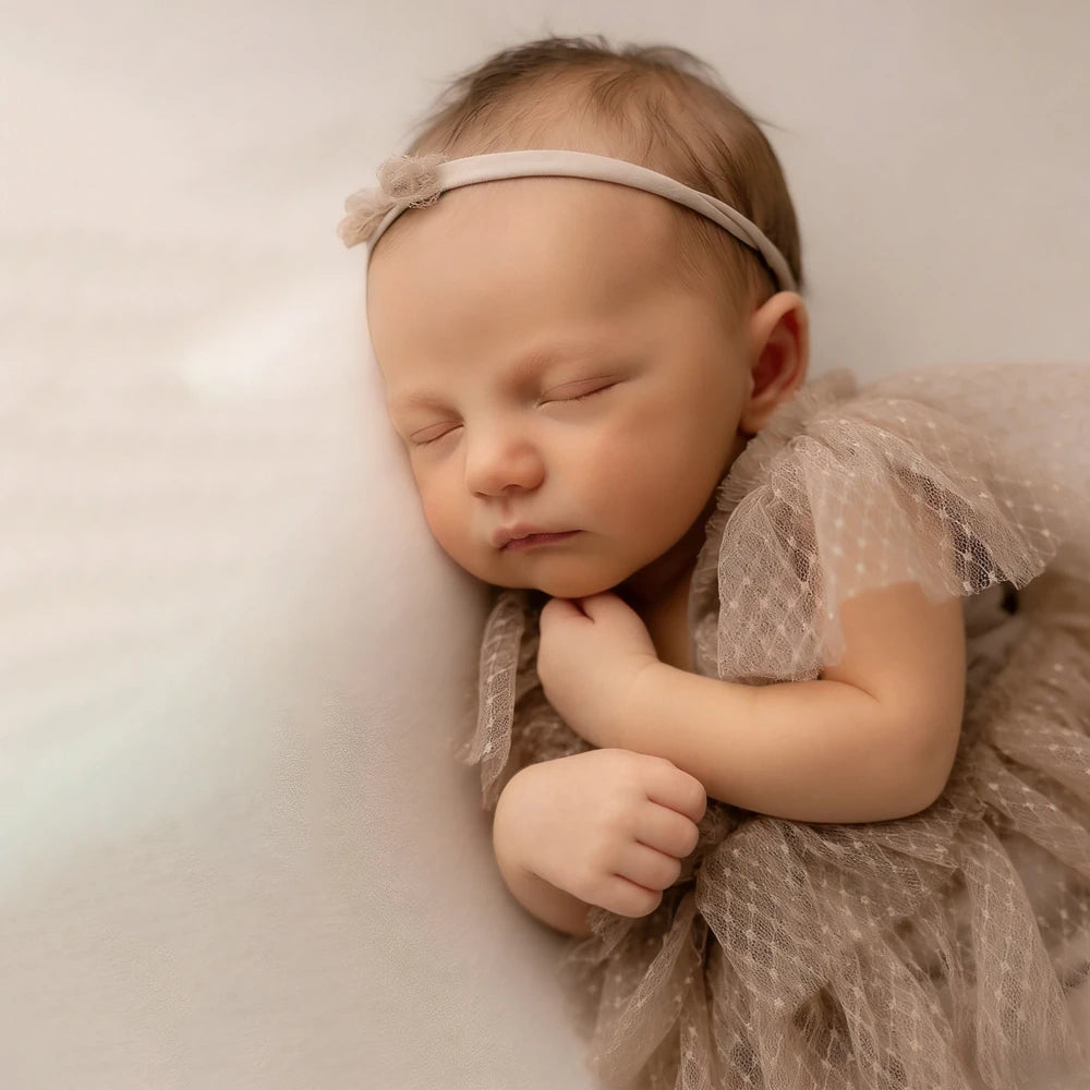 Newborn Lace Tulle Romper Baby Girl Soft Vintage Photo Costume