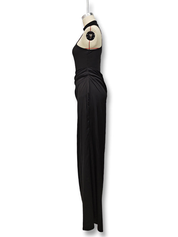 fotobeyou Color Splicing Cut Out Band Neck Bodycon Elegant Party Photoshoot Baby Shower Maternity Maxi Dress